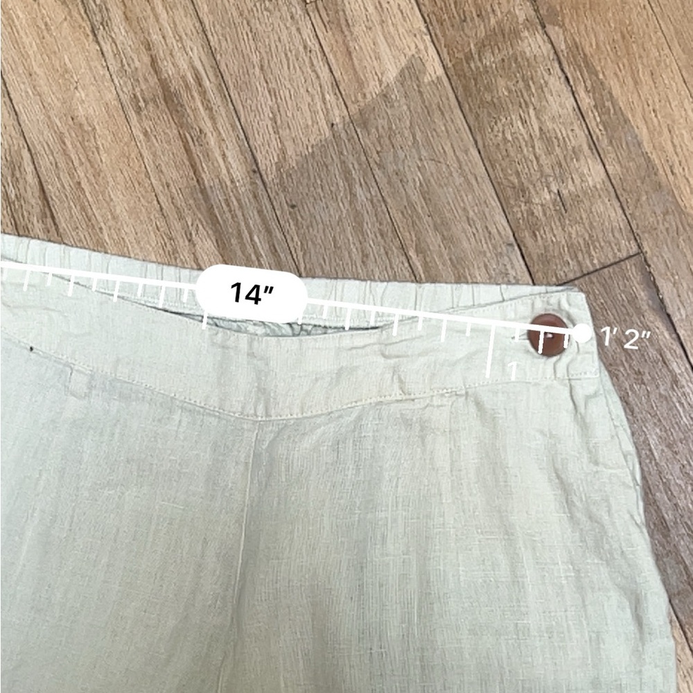 Flax Linen Trousers Pants Size P - Picture 12 of 15